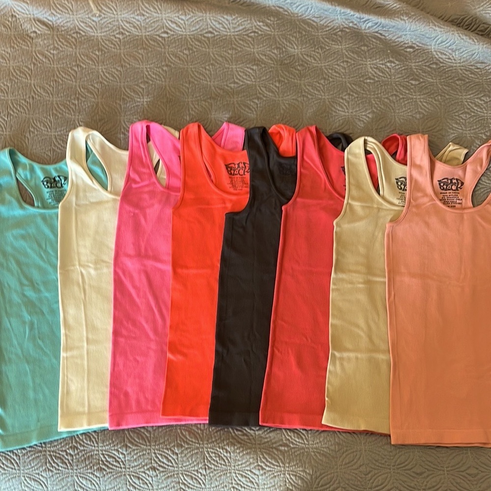 8 Ribbed Racerback Tanks